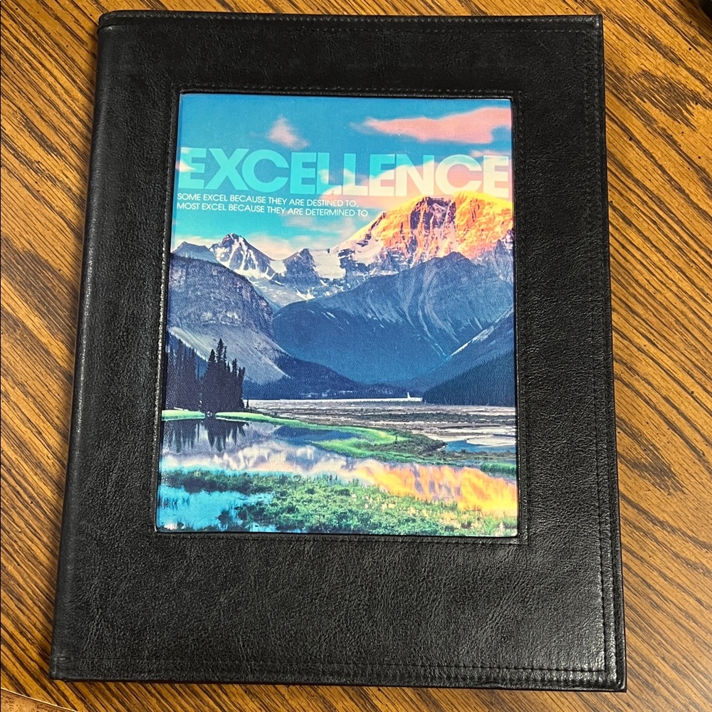 Black Leather Portfolio Binder